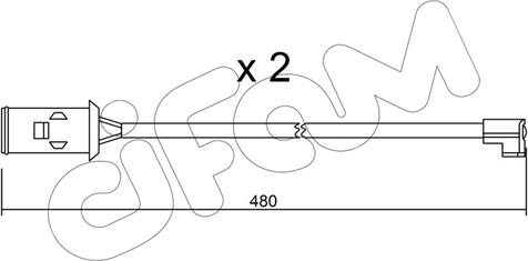 Cifam SU.101K - Contact d'avertissement, usure des plaquettes de frein cwaw.fr