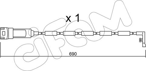 Cifam SU.108 - Contact d'avertissement, usure des plaquettes de frein cwaw.fr