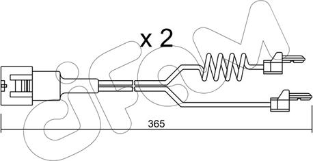 Cifam SU.180K - Contact d'avertissement, usure des plaquettes de frein cwaw.fr