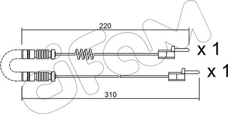 Cifam SU.171K - Contact d'avertissement, usure des plaquettes de frein cwaw.fr