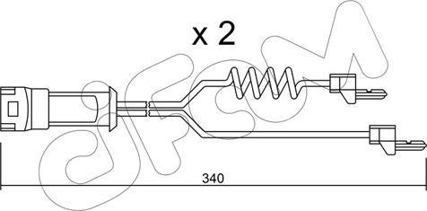 Cifam SU.172K - Contact d'avertissement, usure des plaquettes de frein cwaw.fr