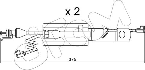 Cifam SU.177K - Contact d'avertissement, usure des plaquettes de frein cwaw.fr
