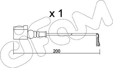 Cifam SU.349 - Contact d'avertissement, usure des plaquettes de frein cwaw.fr