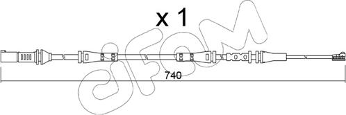 Cifam SU.362 - Contact d'avertissement, usure des plaquettes de frein cwaw.fr