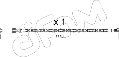 Cifam SU.303 - Contact d'avertissement, usure des plaquettes de frein cwaw.fr