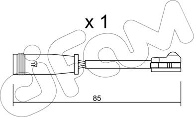 Cifam SU.314 - Contact d'avertissement, usure des plaquettes de frein cwaw.fr