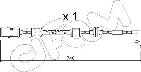 Cifam SU.318 - Contact d'avertissement, usure des plaquettes de frein cwaw.fr