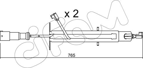 Cifam SU.293K - Contact d'avertissement, usure des plaquettes de frein cwaw.fr