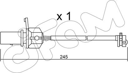 Cifam SU.247 - Contact d'avertissement, usure des plaquettes de frein cwaw.fr