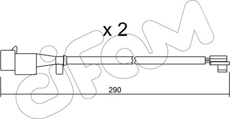 Cifam SU.260K - Contact d'avertissement, usure des plaquettes de frein cwaw.fr