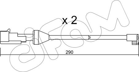 Cifam SU.204K - Contact d'avertissement, usure des plaquettes de frein cwaw.fr