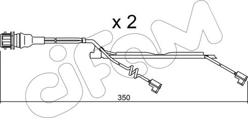 Cifam SU.231K - Contact d'avertissement, usure des plaquettes de frein cwaw.fr