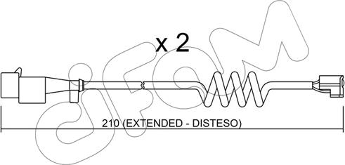 Cifam SU.226K - Contact d'avertissement, usure des plaquettes de frein cwaw.fr