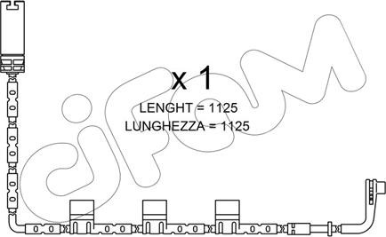 Cifam SU.223 - Contact d'avertissement, usure des plaquettes de frein cwaw.fr