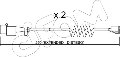 Cifam SU.227K - Contact d'avertissement, usure des plaquettes de frein cwaw.fr