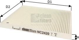 Clean Filters NC2420 - Filtre, air de l'habitacle cwaw.fr