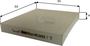 Clean Filters NC2423 - Filtre, air de l'habitacle cwaw.fr