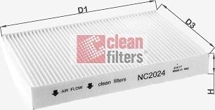 Clean Filters NC2024 - Filtre, air de l'habitacle cwaw.fr