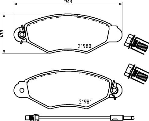 Cobreq N-446 - Kit de plaquettes de frein, frein à disque cwaw.fr