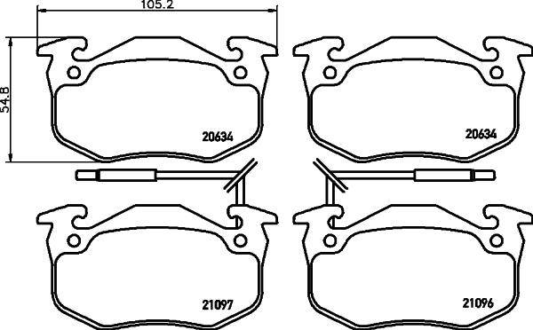 Cobreq N-440 - Kit de plaquettes de frein, frein à disque cwaw.fr