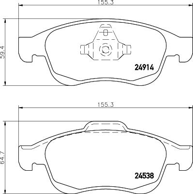 Cobreq N-453 - Kit de plaquettes de frein, frein à disque cwaw.fr