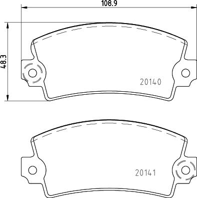 Cobreq N-402 - Kit de plaquettes de frein, frein à disque cwaw.fr