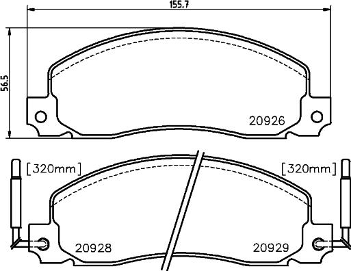 Cobreq N-433 - Kit de plaquettes de frein, frein à disque cwaw.fr