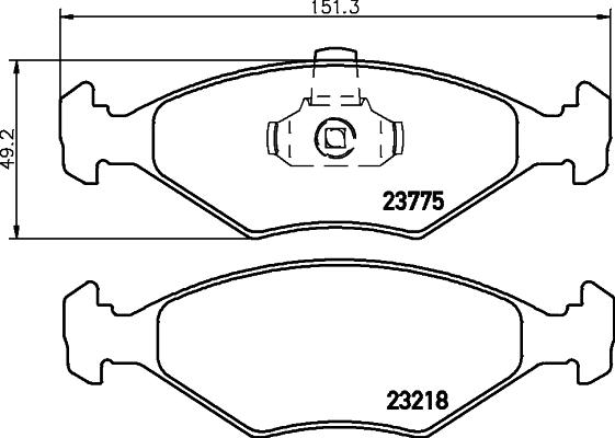 Cobreq N-595 - Kit de plaquettes de frein, frein à disque cwaw.fr