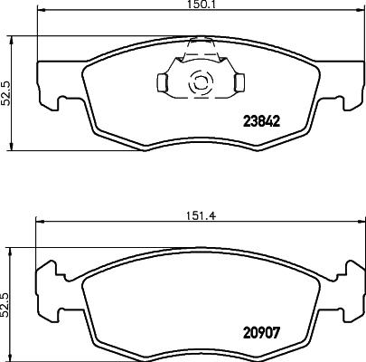 Cobreq N-547 - Kit de plaquettes de frein, frein à disque cwaw.fr