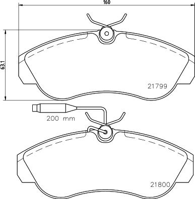 Cobreq N-555 - Kit de plaquettes de frein, frein à disque cwaw.fr