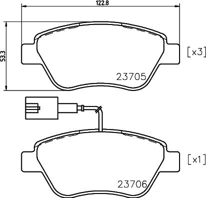 Cobreq N-569 - Kit de plaquettes de frein, frein à disque cwaw.fr