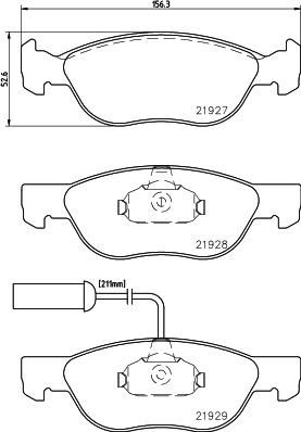 Cobreq N-562 - Kit de plaquettes de frein, frein à disque cwaw.fr