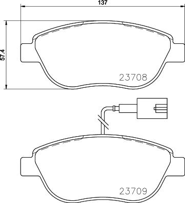 Cobreq N-582 - Kit de plaquettes de frein, frein à disque cwaw.fr