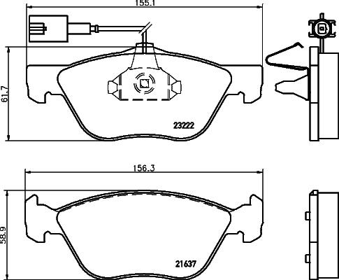 Cobreq N-539 - Kit de plaquettes de frein, frein à disque cwaw.fr