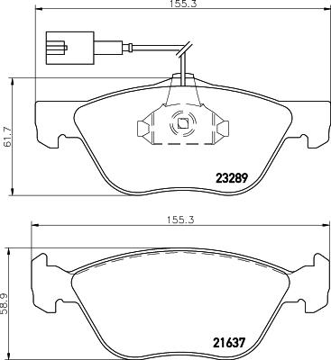 Cobreq N-534 - Kit de plaquettes de frein, frein à disque cwaw.fr