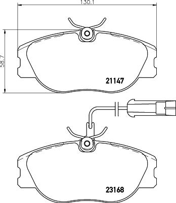 Cobreq N-607 - Kit de plaquettes de frein, frein à disque cwaw.fr