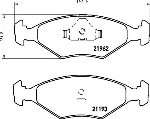 Cobreq N-190 - Kit de plaquettes de frein, frein à disque cwaw.fr