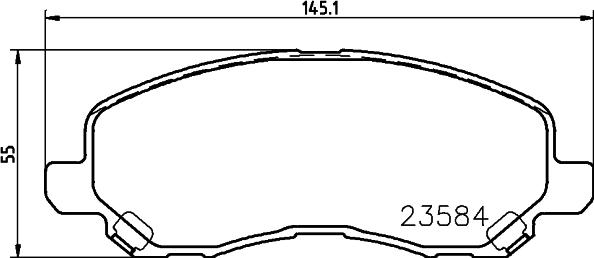 Cobreq N-1446 - Kit de plaquettes de frein, frein à disque cwaw.fr