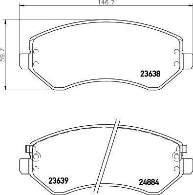 Cobreq N-1441 - Kit de plaquettes de frein, frein à disque cwaw.fr