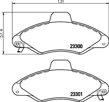 Cobreq N-144 - Kit de plaquettes de frein, frein à disque cwaw.fr