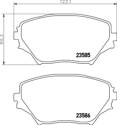 Cobreq N-1454 - Kit de plaquettes de frein, frein à disque cwaw.fr