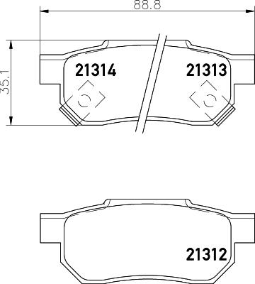 Cobreq N-1458 - Kit de plaquettes de frein, frein à disque cwaw.fr