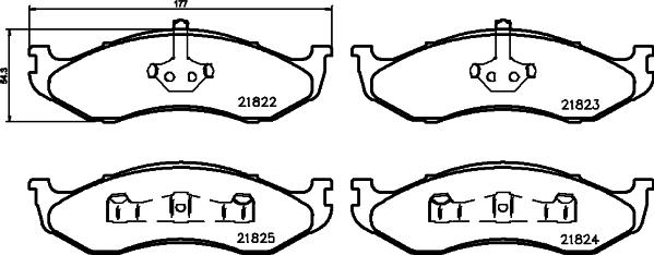 Cobreq N-1400 - Kit de plaquettes de frein, frein à disque cwaw.fr