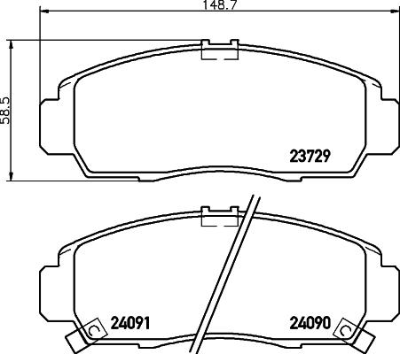 Cobreq N-1480 - Kit de plaquettes de frein, frein à disque cwaw.fr