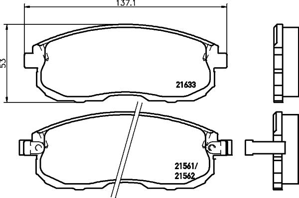 Cobreq N-1434 - Kit de plaquettes de frein, frein à disque cwaw.fr