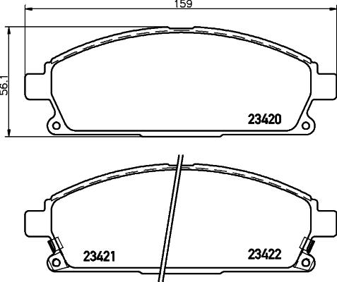 Cobreq N-1431 - Kit de plaquettes de frein, frein à disque cwaw.fr