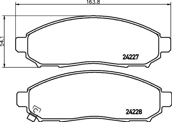 Cobreq N-1429 - Kit de plaquettes de frein, frein à disque cwaw.fr