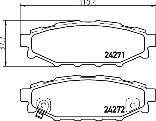 Cobreq N-1475 - Kit de plaquettes de frein, frein à disque cwaw.fr