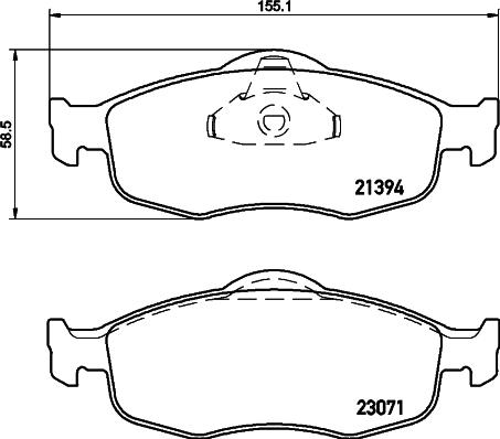 Cobreq N-147 - Kit de plaquettes de frein, frein à disque cwaw.fr