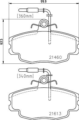 Cobreq N-1153 - Kit de plaquettes de frein, frein à disque cwaw.fr